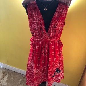 ☀️Desigual Sundress Bandana Print Red Dress ☀️🌺